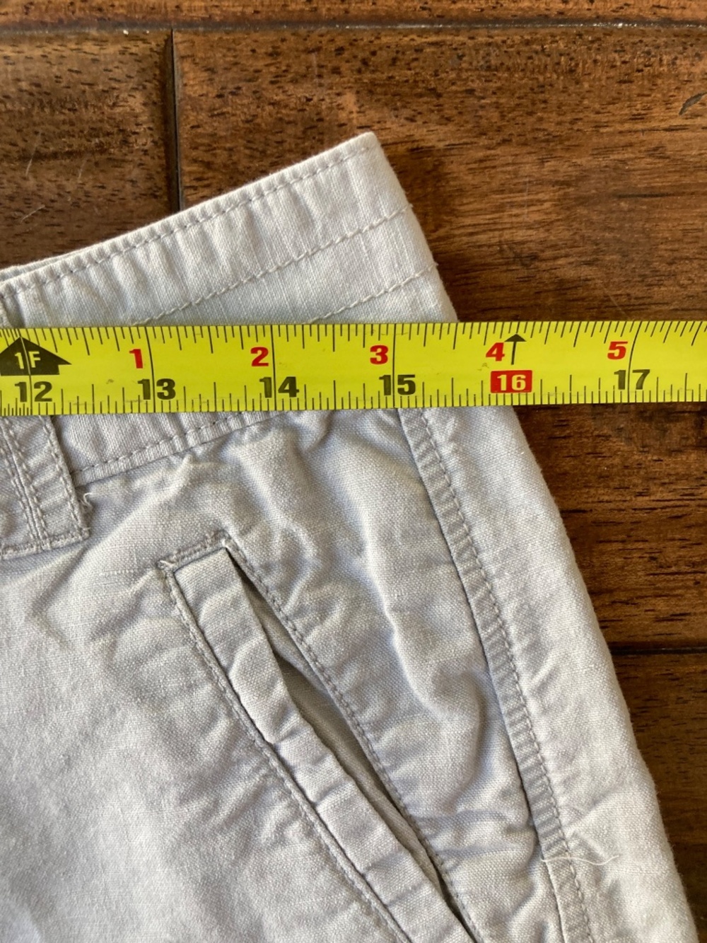 Y2K Old Navy Low Rise Micro Shorts Sz 4 Grey 3" Inseam Cotton Linen - Picture 5 of 7